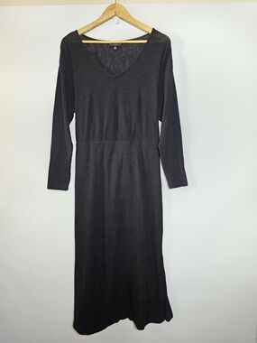 Eloquii Ribbed Knit tie waist casual maxi dress Size 14/16 Great Condition